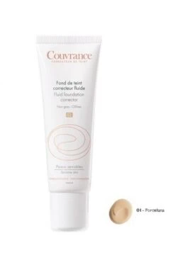 Avène Avene Couvrance Fondotinta Correttore Fluido 1.0 Porcellana Pelli Sensibili SPF20 30ml