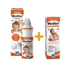 Mediker Schiuma Anti Pediculosi+ Lozione Spray Preventivo 250ml OFFERTA FAMIGLIA