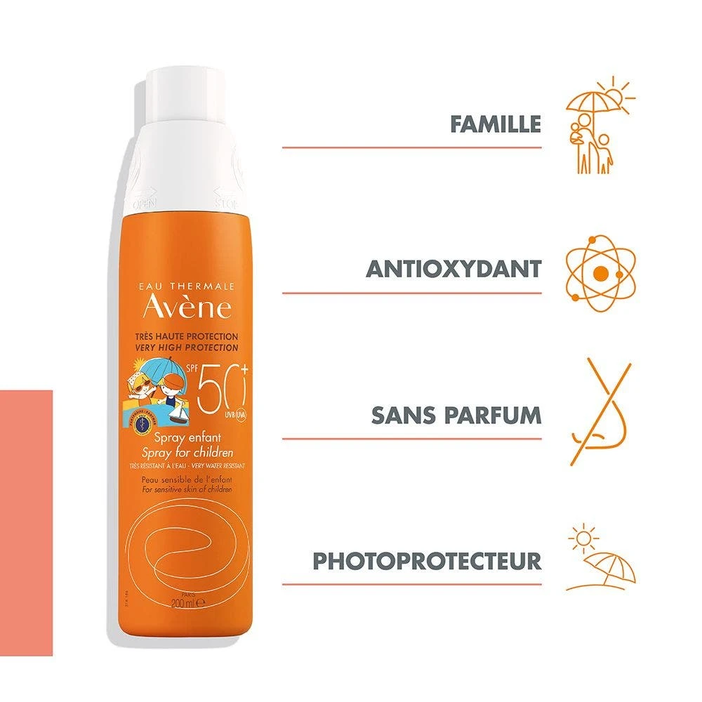 Spray Solare Bambino Spf50+ Pelle Sensibile 200ml Solaire Avène 3 Spray Solare Bambino Spf50+ Pelle Sensibile 200ml Solaire Avène - immagine 3