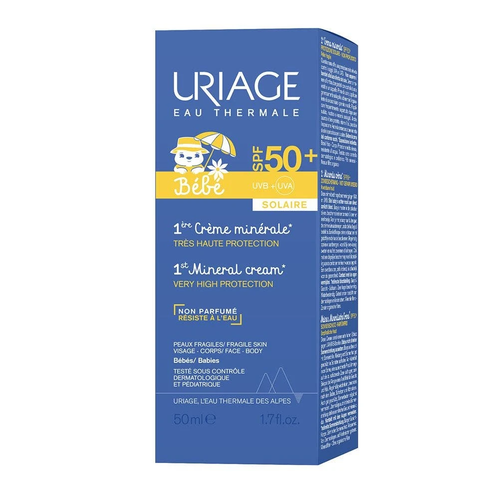 Creme Minerale Protezione Solare Molto Elevata Spf50+ Pelle Sensibile Bebe Uriage 50ml 1ers Soins Bébé Uriage 2 Creme Minerale Protezione Solare Molto Elevata Spf50+ Pelle Sensibile Bebe Uriage 50ml 1ers Soins Bébé Uriage - immagine 2