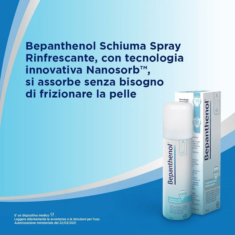 Bayer Bepanthenol Spray 5% Schiuma Rinfrescante Ed Idratante 75ml 3 Bayer Bepanthenol Spray 5% Schiuma Rinfrescante Ed Idratante 75ml - immagine 3