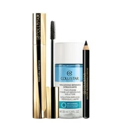 Collistar Mascara Definizione Infinita+ Matita Occhi Nera+ Soluzione Bifasica Struccante Da 35ml