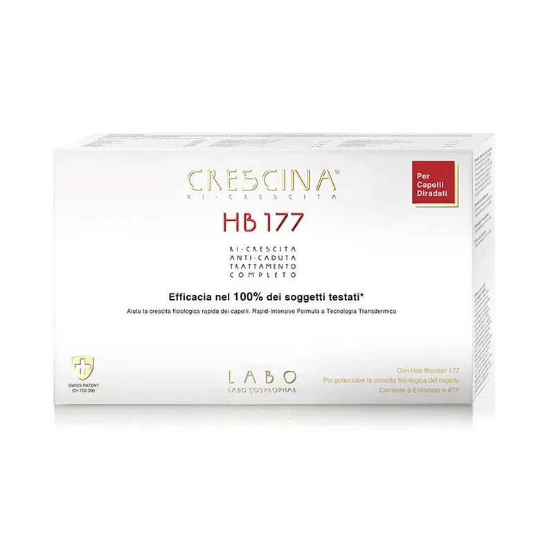 Crescina Transdermic Ri-Crescita E Anti-Caduta HB 177 200 Trattamento Completo Donna 20 Fiale 1 Crescina Transdermic Ri-Crescita E Anti-Caduta HB 177 200 Trattamento Completo Donna 20 Fiale