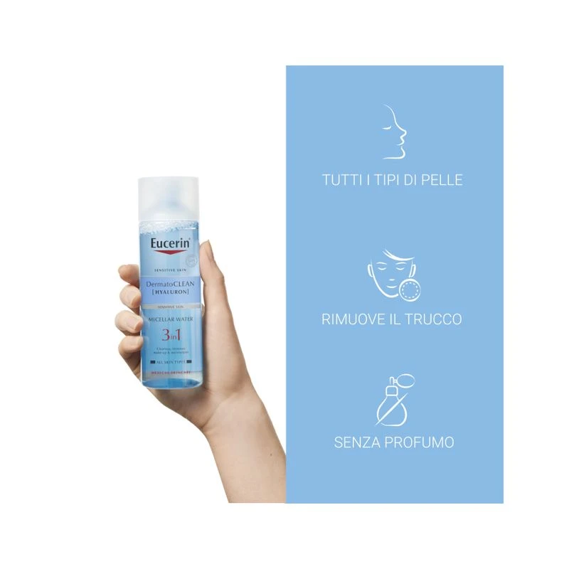 Eucerin DermatoClean Hyaluron Acqua Micellare 3in1 200ml 3 Eucerin DermatoClean Hyaluron Acqua Micellare 3in1 200ml - immagine 3